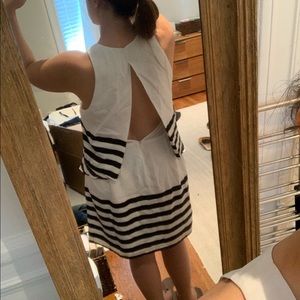 *EUC* Backless Fit & Flare Dress - Black & White - Size M